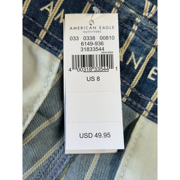 American Eagle Women's Striped Shorts in Blue/Cream - Sz 8 - NWT - Picture 4 of 6